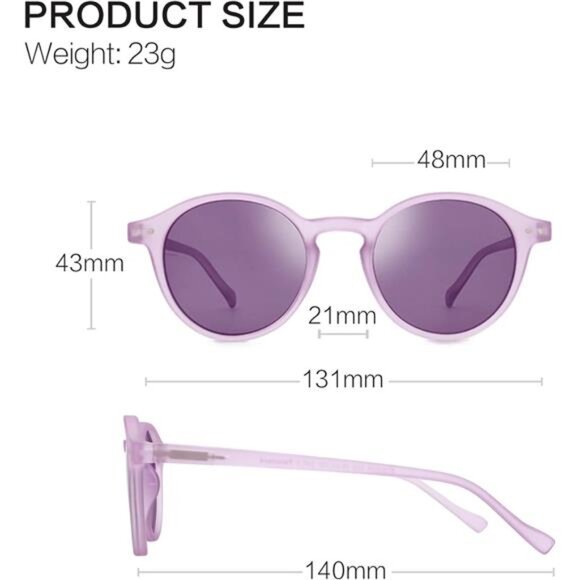 Polarized Round Sunglasses, Stylish Sunglasses for Men and Women Retro Classic main image 5
